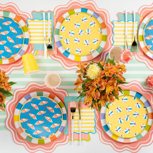 Coral Paper Table Placemats | Set 12