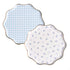 Blue Gingham Floral & Bows Paper Plates | Costal Pretty Collection | Package 8