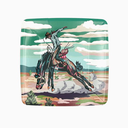 Cowboy Bronc Rider Paper Party Plates | Package 8