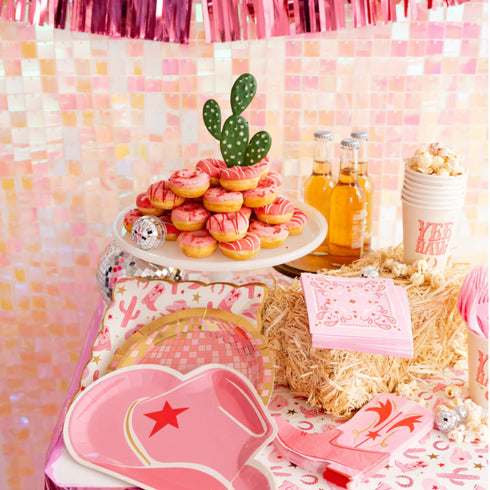 Pink Rodeo Party Table Runners | 16 x 120 Inches