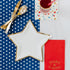 Red and Gold Star Paper Party Plates | Package 8 | 11 Inch