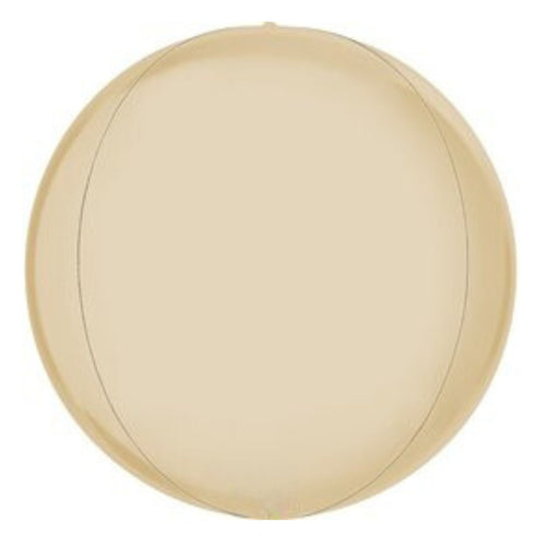 Globe (Sphere) Foil Balloons | Satin Cream | 15 Inch