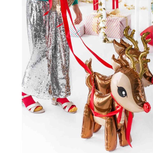 Standing Reindeer Christmas Foil Balloons | 25 INCH | Air Fill