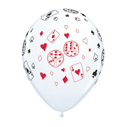 Roll The Dice Casino Party Latex Balloons | 11 INCH | Package 6