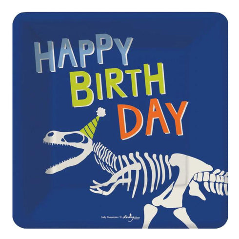 Dinosaur Dino-Mite Birthday Party Paper Plates | Package 8 | 7-1/4 Inch