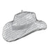Glitter Silver Sequin Cowgirl Hat Rodeo Balloons | 33 INCH | Disco Cowgirl Party