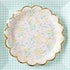 Ditsy Floral Party Flower Paper Plates | 7 Inch Round | Package 8