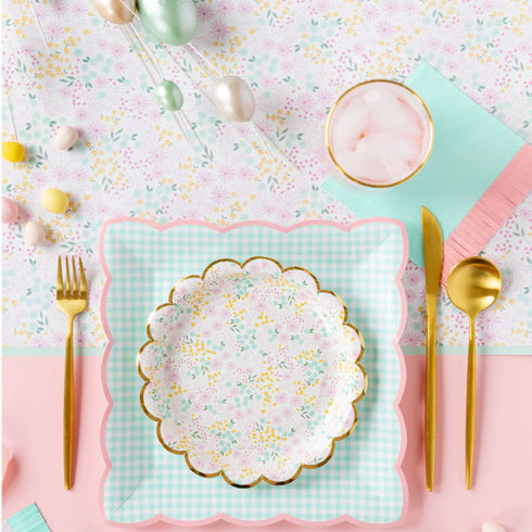 Ditsy Floral Party Flower Paper Table Runner | 16" x 120"