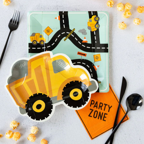 Road Construction Party Paper Plates | Set 8