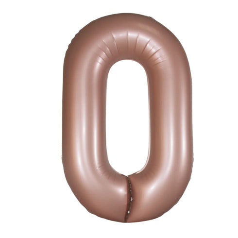 Dusty Rose Number 0 Balloons | 34 Inch