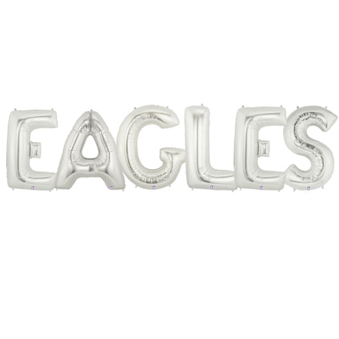 Silver Eagles Balloon Letter Banners | Super Bowl 2025 Football Party