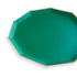 Emerald Green Paper Plates | Gold Trim | 8.75 Inch | Package 8