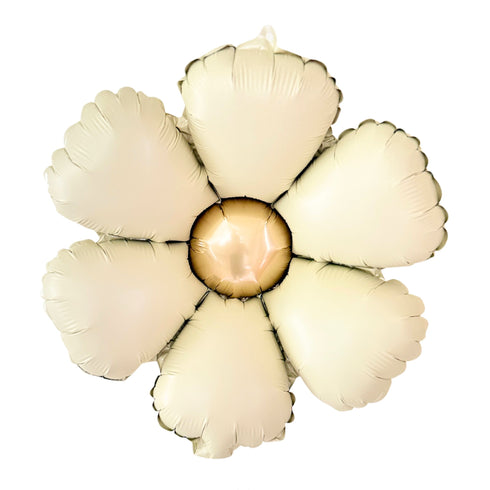 Cream Daisy Flower Foil Balloons | 14 Inch | Air Fill