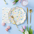 Scandinavian Floral Paper Party Plates | 9 Inch | Package 8