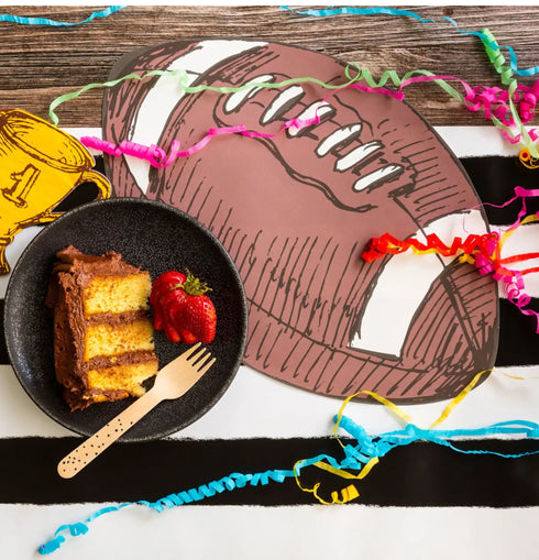 Football Shaped Paper Placemats | Set 12
