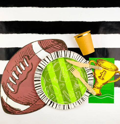Football Shaped Paper Placemats | Set 12