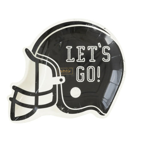 Football Helmet Shaped Paper Party Plates | Package 8