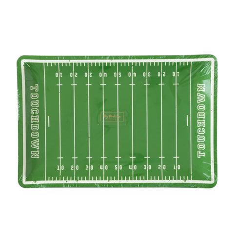 Football Field Shaped Paper Party Plates | Package 8