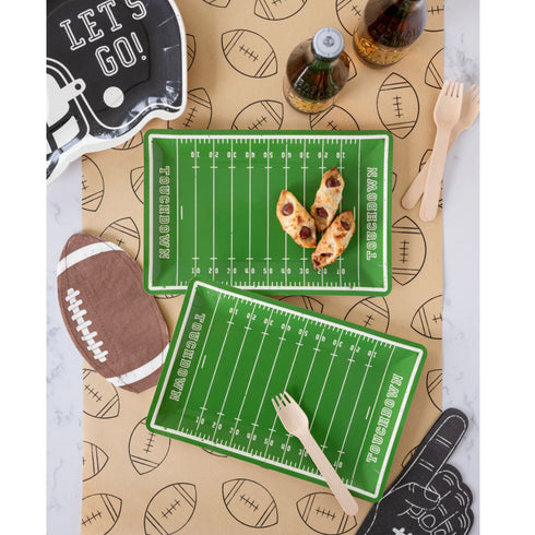 Football Helmet Shaped Paper Party Plates | Package 8