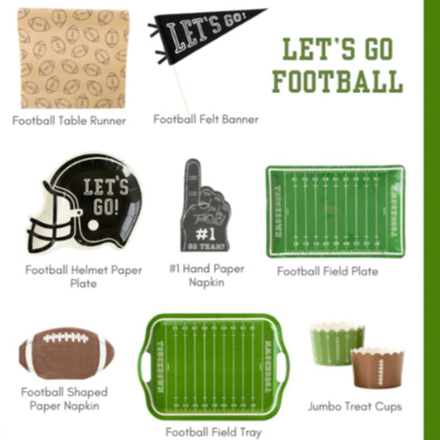 Football Field Shaped Paper Party Napkins | Package 24