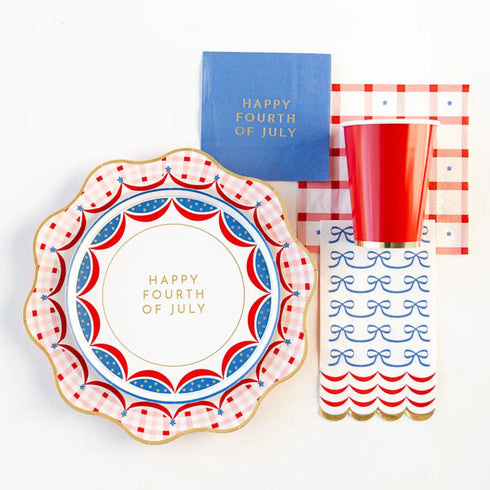 4TH of July Bow Flag Guest Towel Napkins