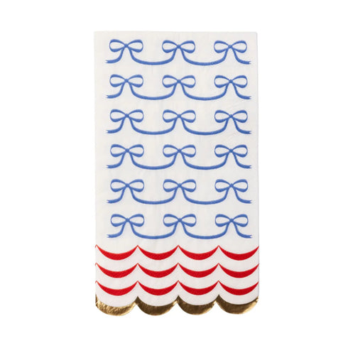4TH of July Bow Flag Guest Towel Napkins