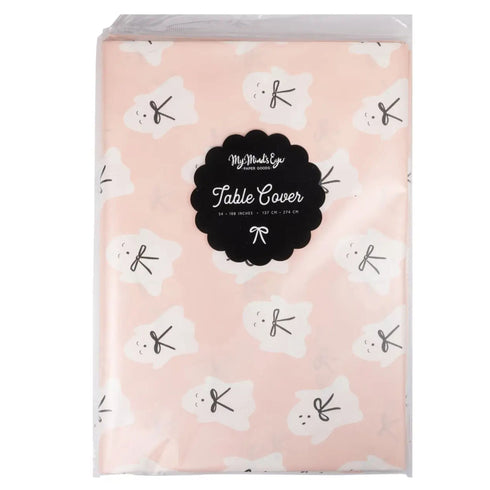 Boo Pink Ghost Table Cover | Reusable | 54" x 108"