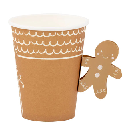 Gingerbread Cookie Christmas Paper Cups | Package 8