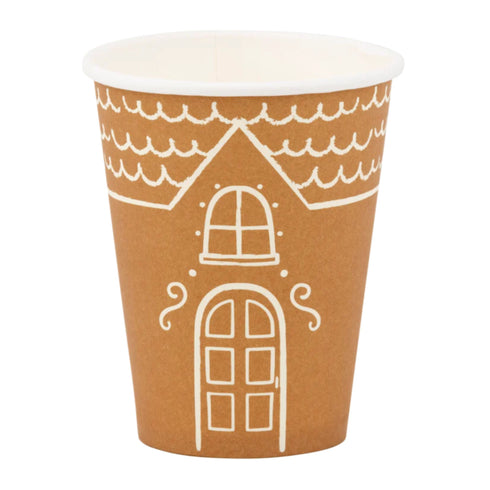 Gingerbread Cookie Christmas Paper Cups | Package 8