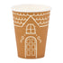 Gingerbread Cookie Christmas Paper Cups | Package 8