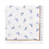 Blue Gingham Floral & Bows Scalloped Paper Napkins | 11 Inch | Package 24