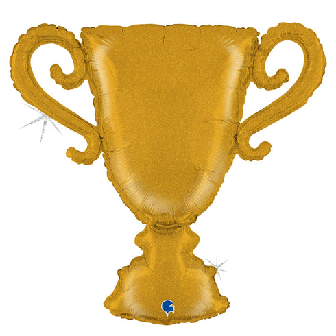 Glitter Gold Cup Trophy Foil Balloons | 33 Inch