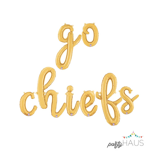 Go Chiefs Balloon Letter Banners | Super Bowl 2025 Football Party