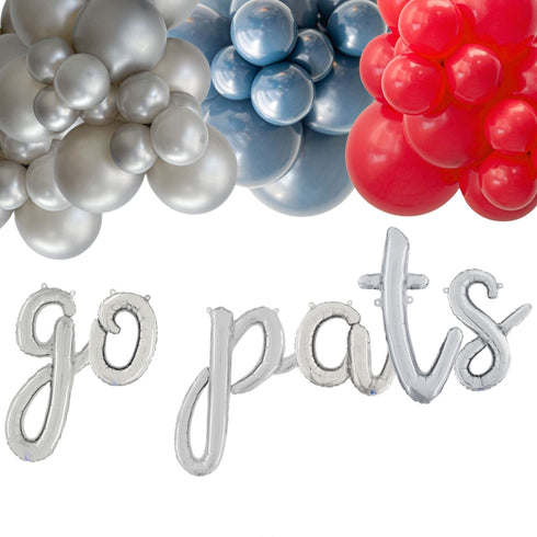 Go Pats Balloon Letter Banners | Football Party Decor