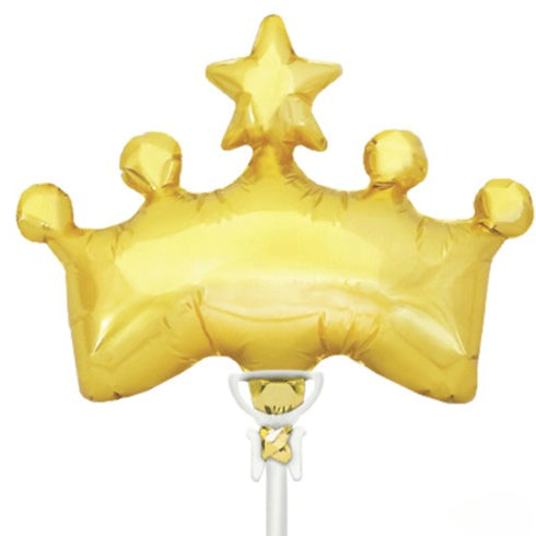 Mini Gold Crown Balloons | 14 INCH | Air Fill Only