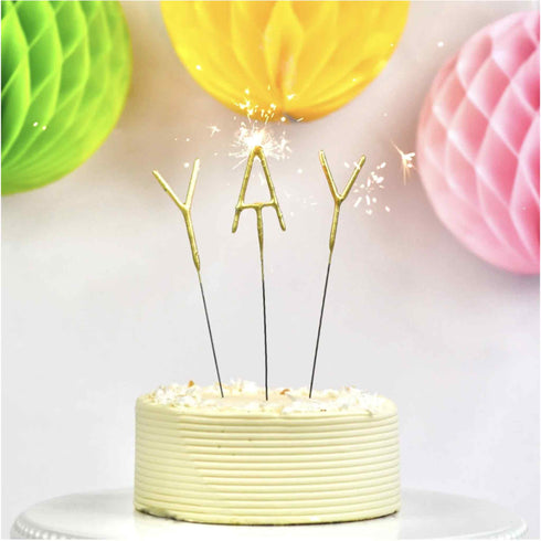 Letter Sparkler Candles | Gold | 8 Inches Tall