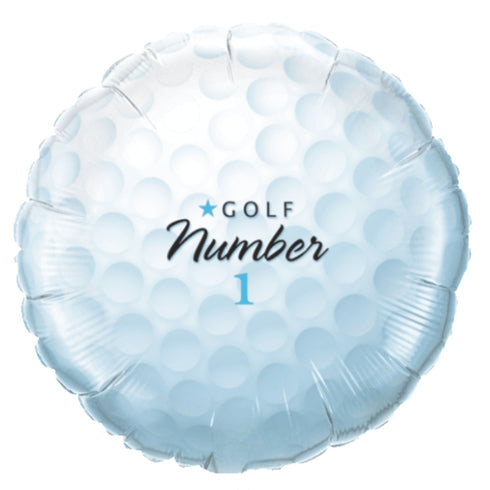 Golf Ball Balloons | 18 Inch Round | Golf Number 1