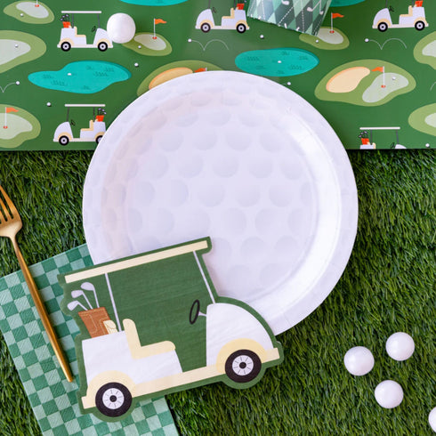Golf Ball Shape Paper Plates | Package 8