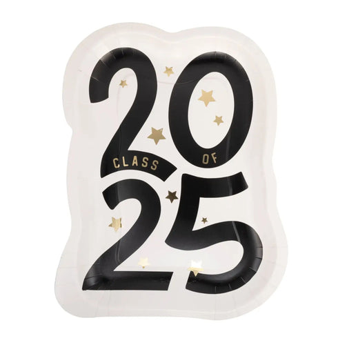 Class of 2025 Graduation Party Square Paper Plates | Package 8