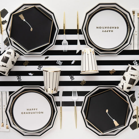 Graduation Hat & Tassel Shaped Paper Plates | Package 8