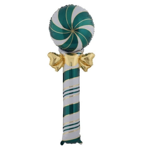 Holiday Candy Lollipop Foil Balloons | 51 Inch | Pink, Green, Red and Blue | Air Fill Only