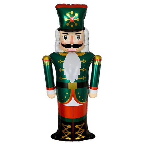 Green Nutcracker Christmas Foil Balloons | 47 Inch