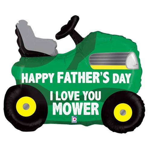 Fathers Day Tractor Foil Balloons | Love You Mower | 34 INCH