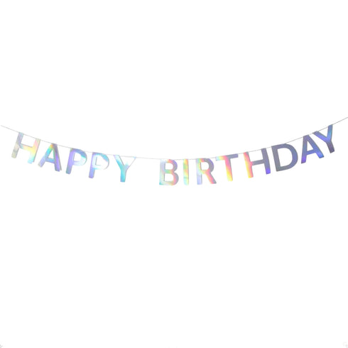 Happy Birthday Paper Banner | Iridescent