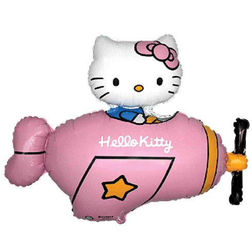 Red Hello Kitty Pink Airplane Balloon | 37 INCH | Licensed