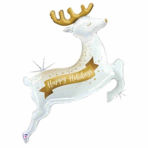 Glitter Holiday Reindeer Balloons | 48 INCH