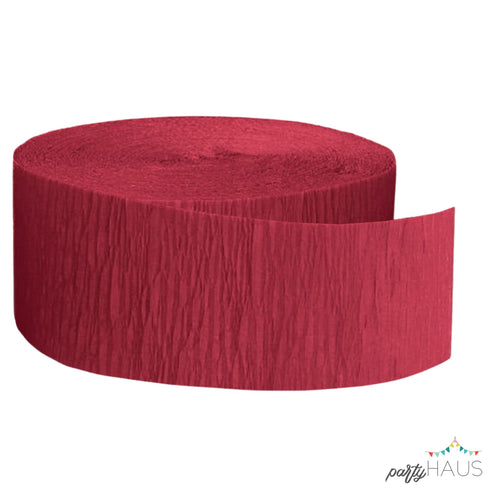 Holiday Red Crepe Paper Party Streamers | 81'