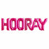 HOORAY Letter Balloon Banner | Silver | Gold | Rose Gold | Magenta Pink | Blue