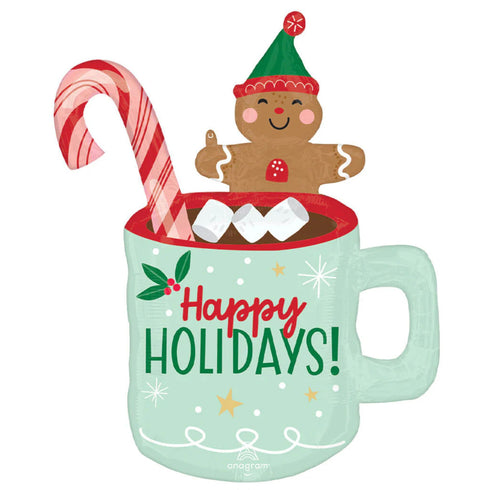 Hot Chocolate Holiday Foil Balloons | 40 INCH