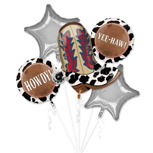 Howdy Cowboy Boot Balloon Bouquets | Set 5